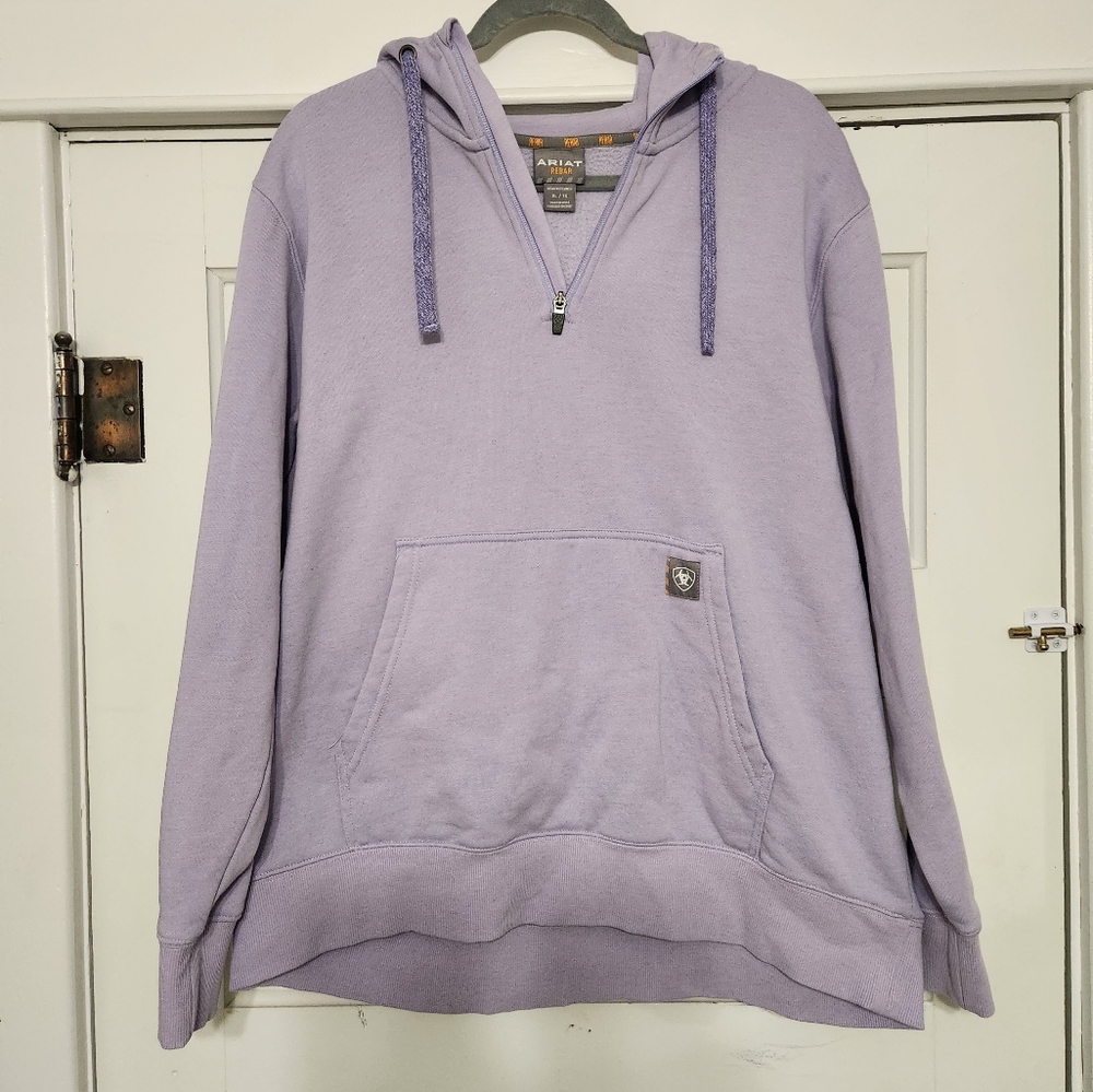 Womens Ariat 1/4 zip Skillset sweatshirt, lavender XL